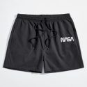 Guys Letter Drawstring Shorts