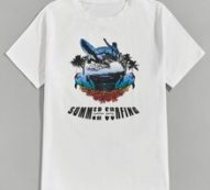 Guys Letter Figure Graphic Tee