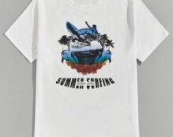 Guys Letter Figure Graphic Tee