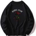 Guys Letter Floral Graphic Sweatshirt