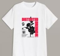 Guys Letter Floral Graphic Tee