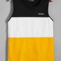 Guys Letter Graphic Colorblock Tank Top