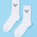 Guys Letter Graphic Crew Socks