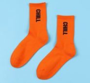 Guys Letter Graphic Crew Socks
