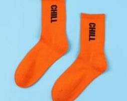 Guys Letter Graphic Crew Socks