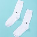 Guys Letter Graphic Crew Socks