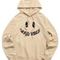 Guys Letter Graphic Drawstring Hoodie