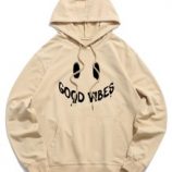 Guys Letter Graphic Drawstring Hoodie