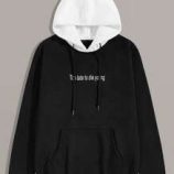 Guys Letter Graphic Drawstring Hoodie