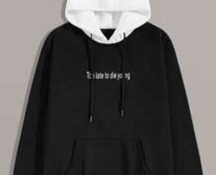 Guys Letter Graphic Drawstring Hoodie