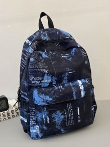 Guys Letter Graphic Functional Backpack