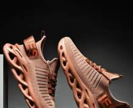 Guys Letter Graphic Lace Up Decor Knit Chunky Sneakers