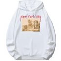 Guys Letter Graphic Print Drawstring Hoodie