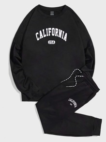 Guys Letter Graphic Pullover & Joggers Set