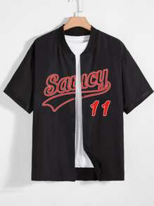 Guys Letter Graphic Shirt