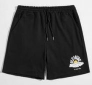 Guys Letter Graphic Shorts