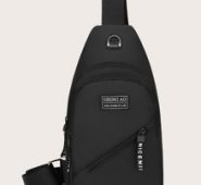 Guys Letter Graphic Shoulder Sling Bag