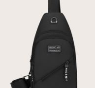 Guys Letter Graphic Shoulder Sling Bag