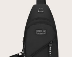 Guys Letter Graphic Shoulder Sling Bag