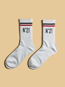 Guys Letter Graphic Socks