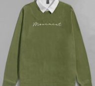 Guys Letter Graphic Stand Collar Sweatshirt