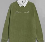 Guys Letter Graphic Stand Collar Sweatshirt