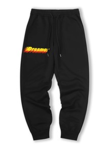 Guys Letter Graphic Sweatpants