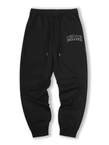 Guys Letter Graphic Sweatpants