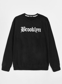 Guys Letter Graphic Sweatshirt