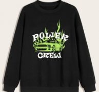 Guys Letter Graphic Sweatshirt