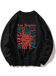 Guys Letter Graphic Sweatshirt