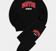 Guys Letter Graphic Sweatshirt & Sweatpants Set