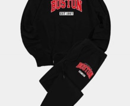 Guys Letter Graphic Sweatshirt & Sweatpants Set