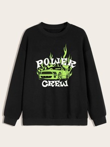 Guys Letter Graphic Sweatshirt