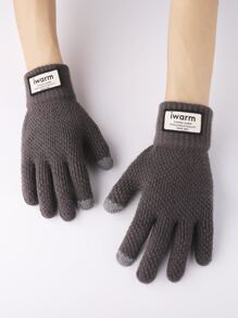 Guys Letter Label Decor Gloves