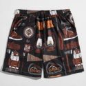 Guys Letter Mountain Graphic Shorts