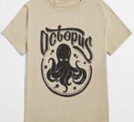 Guys Letter Octopus Graphic Tee