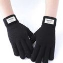 Guys Letter Patch Decor Gloves