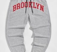 Guys Letter Print Drawstring Sweatpants