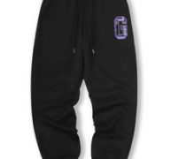 Guys Letter Print Drawstring Sweatpants