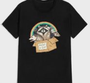 Guys Letter Rainbow & Animal Graphic Tee
