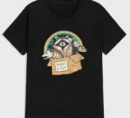 Guys Letter Rainbow & Animal Graphic Tee