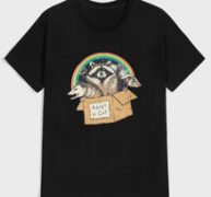 Guys Letter Rainbow & Animal Graphic Tee