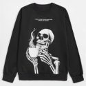 Guys Letter Skull Graphic Sweatshirt