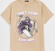 Guys Letter Skull Graphic Tee