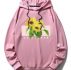 Guys Letter Sunflower Graphic Drawstring Hoodie