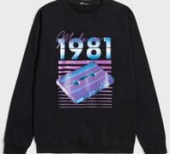 Guys Letter Tape Graphic Sweatshirt