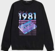 Guys Letter Tape Graphic Sweatshirt