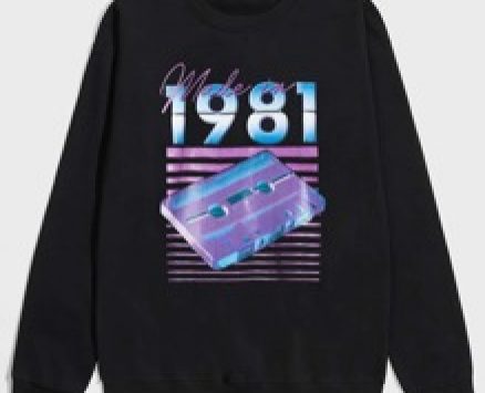 Guys Letter Tape Graphic Sweatshirt