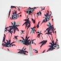 Guys Letter Tropical Graphic Shorts